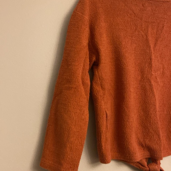 ⭐️ Madewell Textured Rust knot front Cropped Too size xs - Picture 4 of 9